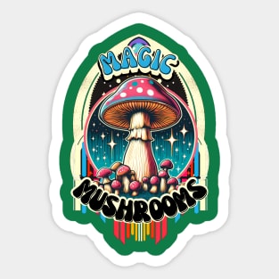 Magic Mushroom Rocket Trip Sticker